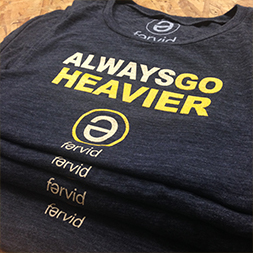 screen printed tag for fervid apparel