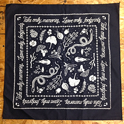 A navy bandana